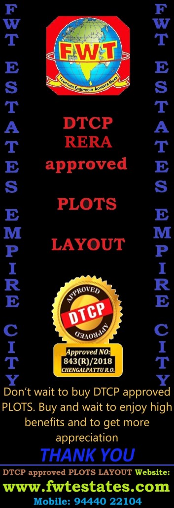 FWT ESTATES EMPIRE CITY Layout Hoarding and Website address and Contact Mobile No.