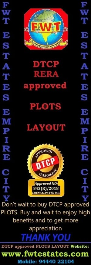 FWT ESTATES EMPIRE CITY Layout Hoarding and Website address and Contact Mobile No.